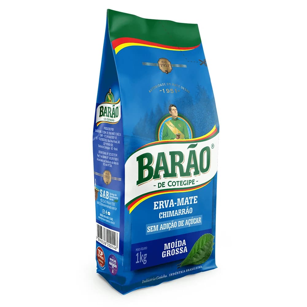 Erva-Mate Chimarrão Barão Moída Grossa 1kg
