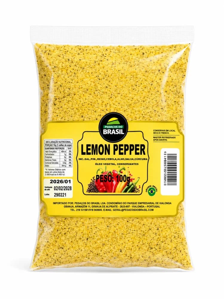 Lemon Pepper Pedaços do Brasil 100g